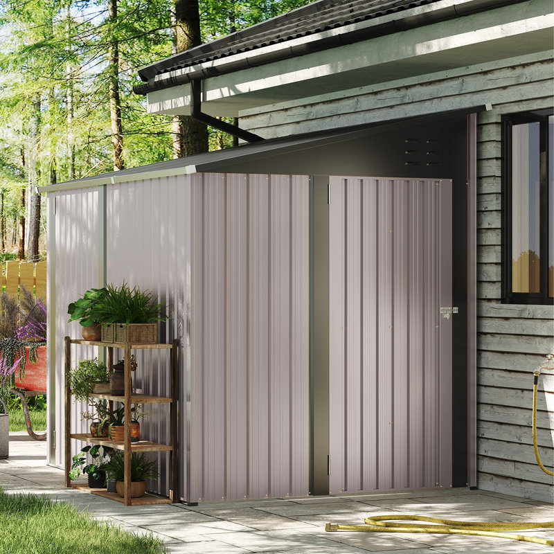 JolyDale 6' X 8' Metal Lean To Storage Shed & Reviews | Wayfair